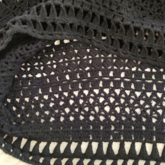 Calvin Klein Black Sleeveless Crochet Dress w/ Under Dress/ Size M - Picture 7 of 11